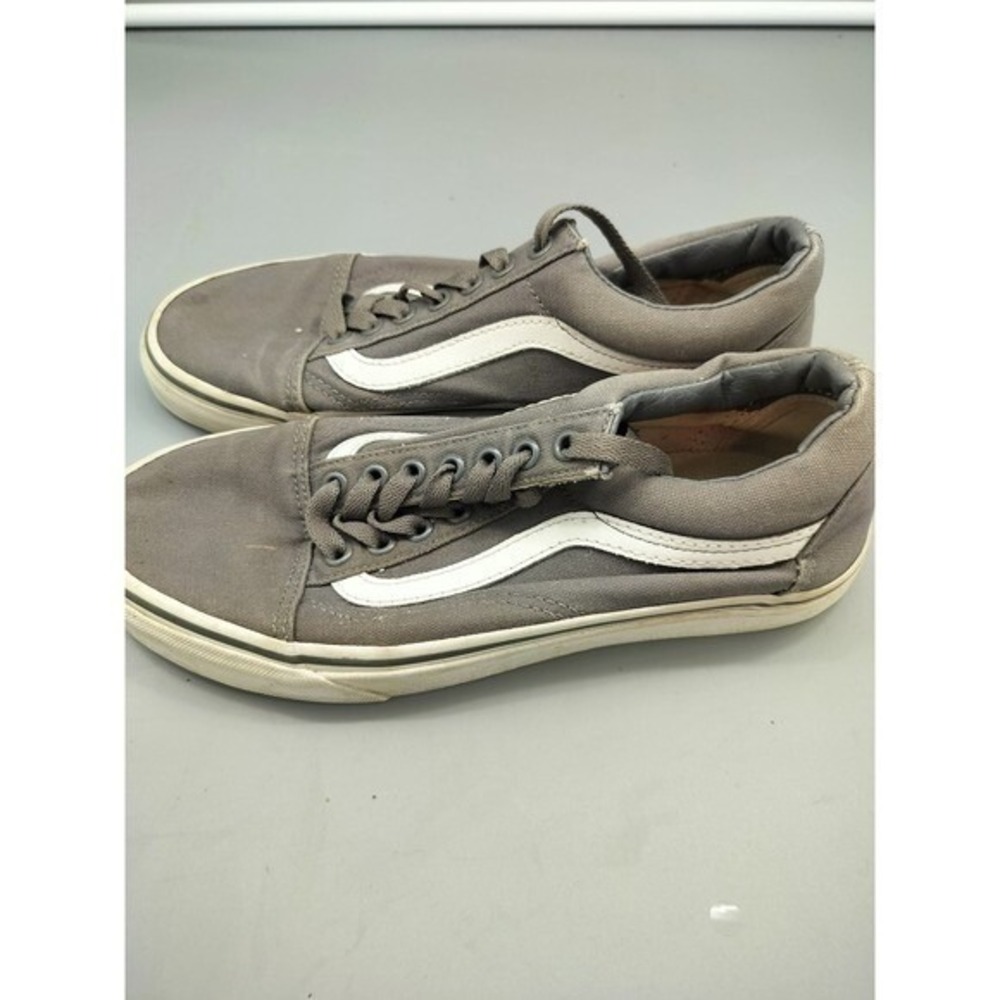 Vans Old Skool Canvas Sneakers Skate Shoes Gray Mens 6.5 721278 Casual Cozy